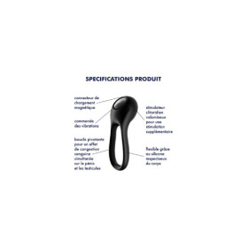 Cockring vibrant USB Majestic Duo Satisfyer 